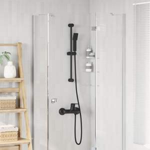Zestaw systemu prysznicowego Czarny 70 cm Stal nierdzewna