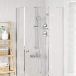 Zestaw systemu prysznicowego chromowany 100 cm Stal nierdzewna