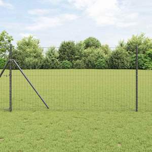 Euro Fence Ground Fix 10 x 1,4 m Stal pokryta PVC Szary Siatka