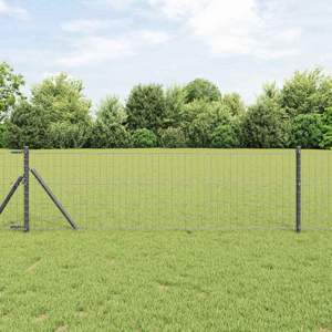 Euro Fence Ground Fix 10 x 0,6 m Stal pokryta PVC Szary Siatka
