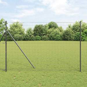 Euro Fence Ground Fix 10 x 1,6 m Stal pokryta PVC Szary Siatka