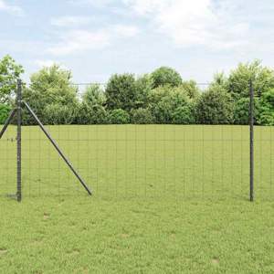 Euro Fence Ground Fix 10 x 1 m Stal pokryta PVC Szary Siatka