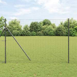 Euro Fence Ground Fix 10 x 1,5 m Stal pokryta PVC Szary Siatka