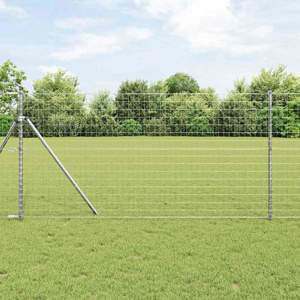 Euro Fence Ground Fix 10 x 1,4 m Stal ocynkowana srebrny Siatka