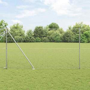 Zewnętrzne ogrodzenie Euro z kolcami 10 x 1,5 m Stal ocynkowana