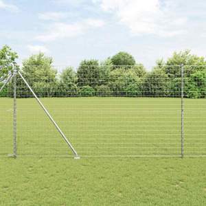 Zewnętrzne ogrodzenie Euro z kolcami 10 x 1,5 m Stal ocynkowana