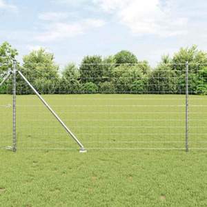 Zewnętrzne ogrodzenie Euro z kolcami 10 x 1 m Stal ocynkowana