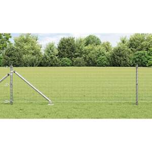 Zewnętrzne ogrodzenie Euro z kolcami 25 x 0,6 m Stal ocynkowana