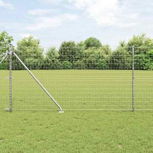 Zewnętrzne ogrodzenie Euro z kolcami 25 x 1 m Stal ocynkowana