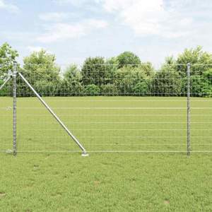 Zewnętrzne ogrodzenie Euro z kolcami 25 x 1 m Stal ocynkowana