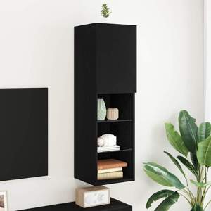 Zestaw szafek RTV 30,5 x 30 x 102 cm Czarny Dąb