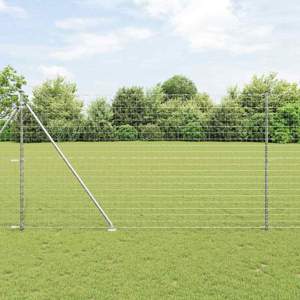 Zewnętrzne ogrodzenie Euro z kolcami 10 x 1,5 m Stal ocynkowana