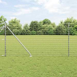 Zewnętrzne ogrodzenie Euro z kolcami 25 x 1 m Stal ocynkowana