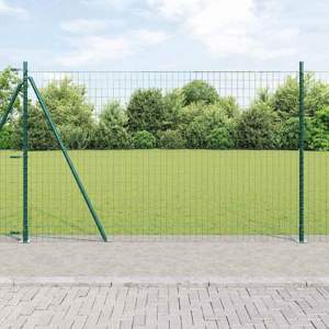 Ogrodzenie Euro z betonu 10 x 1,4 m Stal pokryta PVC zielony