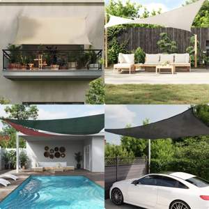 Żagiel przeciwsłoneczny, 160 g/m², ciemnozielony, 4/5x4 m, HDPE