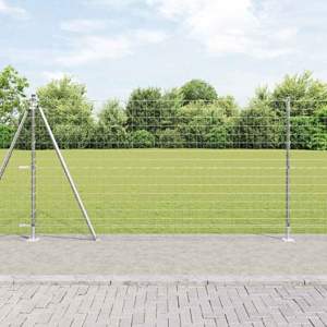 Ogrodzenie Euro z betonu 10 x 1,2 m Stal ocynkowana srebrny