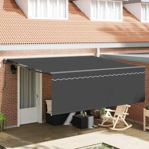 Rama markizy Żółty i Biały 350 x 250 cm Poliester z powłoką PU