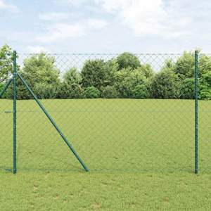Ogrodzenie z siatki z mocowaniem do podłoża 1,5 x 25 m zielony