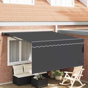 Markiza wysuwana Antracyt 350 x 250 cm Poliester i aluminium