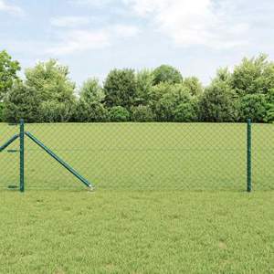 Ogrodzenie z łańcucha z kolcami 10 x 0,6 m Stal pokryta PVC