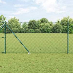 Ogrodzenie z łańcucha z kolcami 10 x 1,2 m Stal pokryta PVC