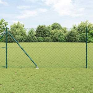 Ogrodzenie z łańcucha z kolcami 25 x 1 m Stal pokryta PVC