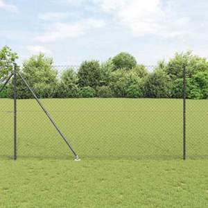 Ogrodzenie z łańcucha z kolcami 25 x 1,5 m Stal pokryta PVC