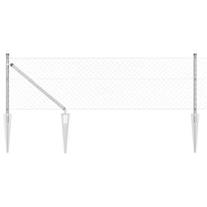 Ogrodzenie z łańcucha z kolcami 10 x 0,4 m Stal ocynkowana