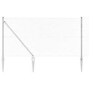 Ogrodzenie z łańcucha z kolcami 10 x 1 m Stal ocynkowana Siatka