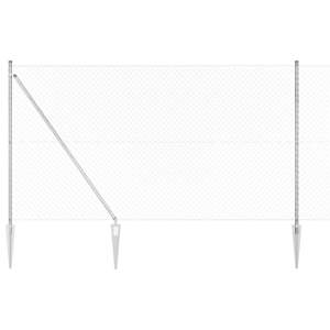 Ogrodzenie z łańcucha z kolcami 10 x 1,5 m Stal ocynkowana