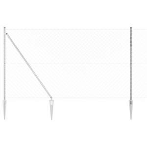 Ogrodzenie z łańcucha z kolcami 10 x 1,5 m Stal ocynkowana