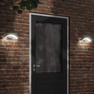 Zewnętrzne kinkiety LED z czujnikami, 2 szt., czarne, aluminium