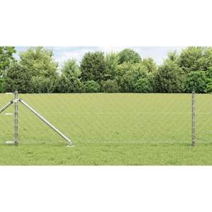 Ogrodzenie z łańcucha z kolcami 25 x 0,8 m Stal ocynkowana