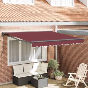 Rama markizy bordowy 350 x 250 cm Poliester z powłoką PU