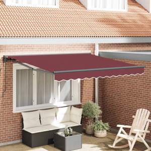Rama markizy bordowy 350 x 250 cm Poliester z powłoką PU