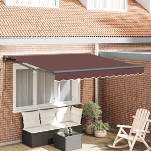 Rama markizy brązowy 350 x 250 cm Poliester z powłoką PU
