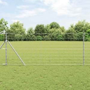 Ogrodzenie spawane do mocowania w gruncie 25 x 1 m srebrny