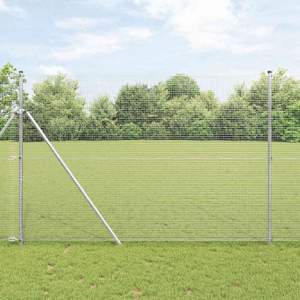 Ogrodzenie z spawanej siatki do mocowania w ziemi 25 x 1,5 m