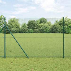 Ogrodzenie z spawanej siatki do mocowania w ziemi 10 x 1,6 m