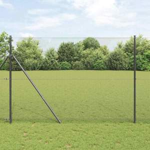 Ogrodzenie z spawanej siatki do mocowania w ziemi 25 x 1,5 m