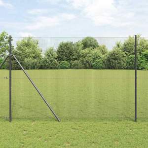 Ogrodzenie z spawanej siatki do mocowania w ziemi 25 x 1,5 m