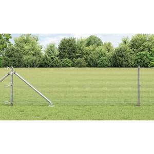 Ogrodzenie z drutu spawanego z kolcami 25 x 0,4 m srebrny