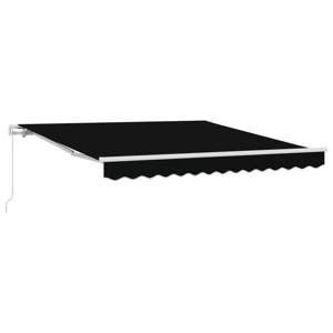 Markiza wysuwana Czarny 350 x 250 cm Poliester i aluminium