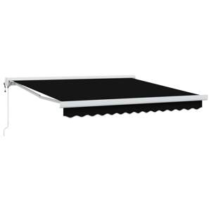 Markiza wysuwana Czarny 350 x 250 cm Tkanina i Metal