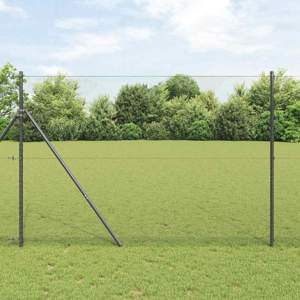 Sześcioramienna podstawa ogrodzenia 25 x 1,5 m Stal pokryta PVC