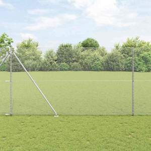 Sześciokątne ogrodzenie z słupkiem 10 x 1,5 m Stal ocynkowana