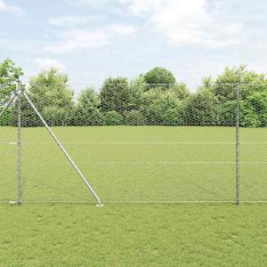 Sześciokątne ogrodzenie z słupkiem 25 x 1,6 m Stal ocynkowana