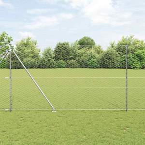 Sześciokątne ogrodzenie z słupkiem 25 x 1,6 m Stal ocynkowana