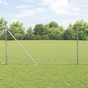 Sześciokątne ogrodzenie z słupkiem 100 x 1,4 m Stal ocynkowana