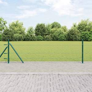 Sześciokątne ogrodzenie z betonową podstawą 10 x 0,4 m zielony